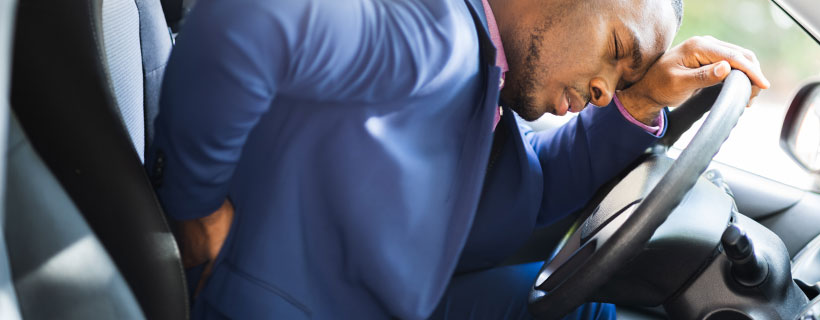 patient with sciatica in need of auto accident injury care in Louisville